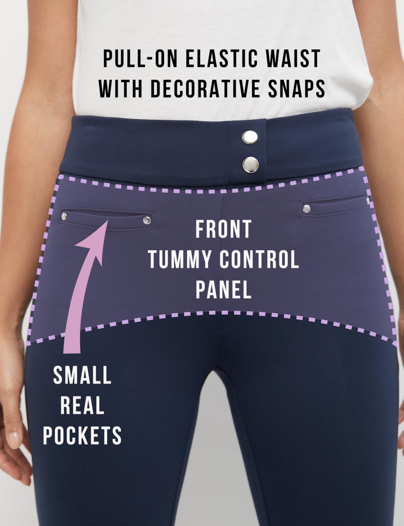 Rekucci Women's Secret Figure Pull-On Knit Straight Pant w/Tummy Control (12 Short, Black) - Image 5